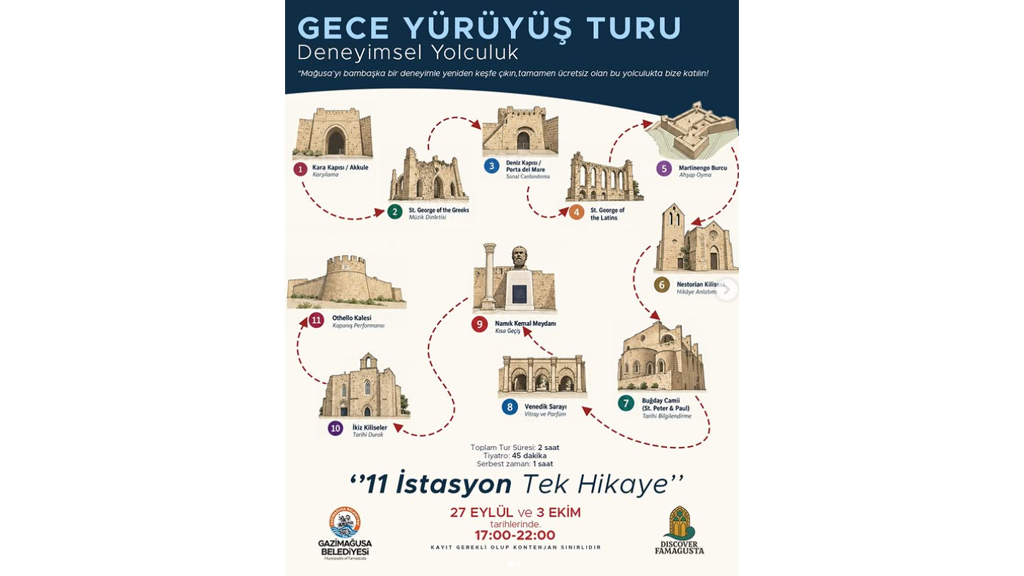 Mağusa Suriçi’nde gece yürüyüşleri başlıyor